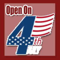 We Are Open In The 4th of July