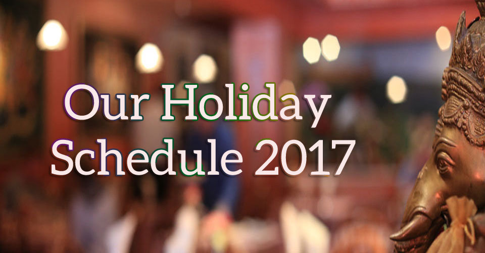 2017 Holiday Schedule