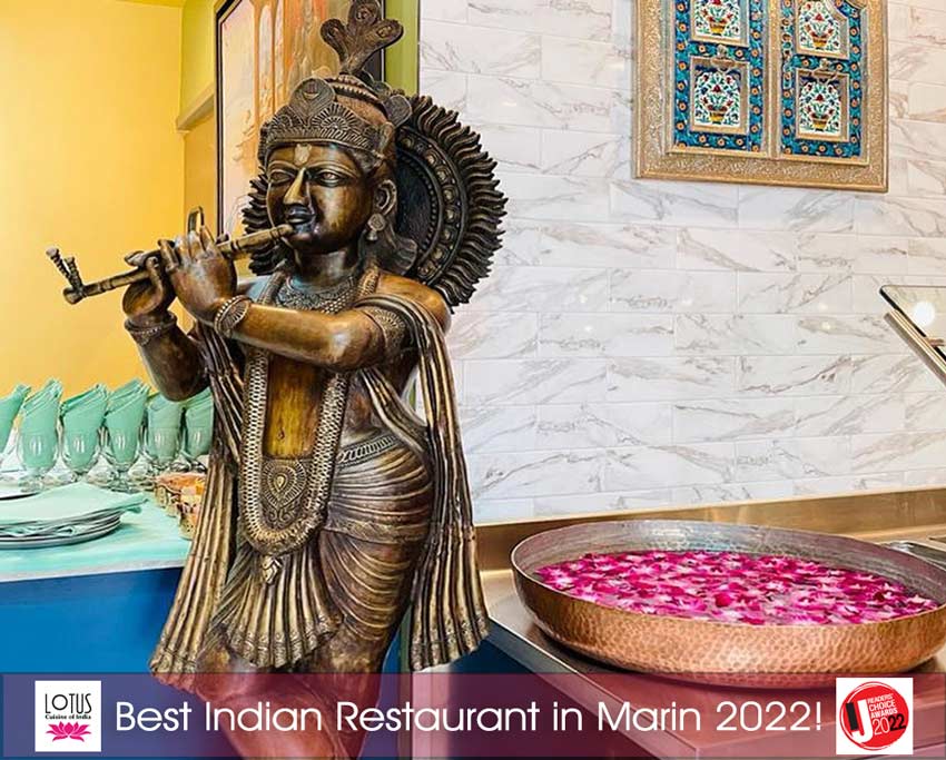 Lotus Cuisine of India - Best Indian Restaurant in Marin 2022! - Lotus Display, logos and text.